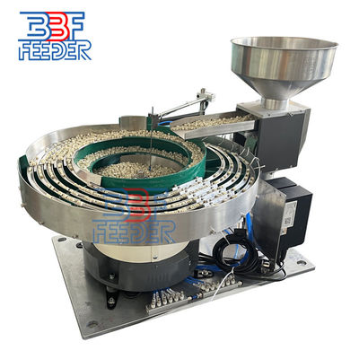 Mesin Vibratory Bowl Multilane yang Berputar Bagian Kecil Komponen Feeder Vibrating