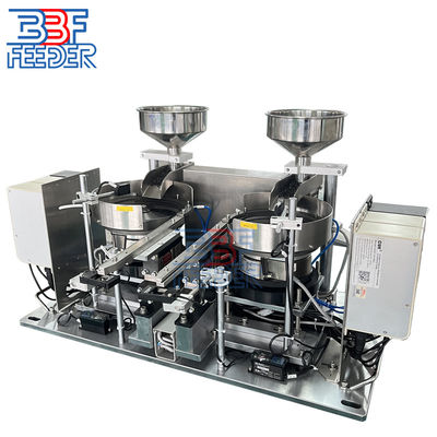 Elektromagnetic Vibration Bowl Feeder Double Track Button Switch Vibrator Feeding