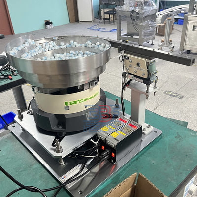 Rotary Vibratory Bowl Feeder Bagian Plastik Dua Jalur Mesin Pemanfaatan Vibrating