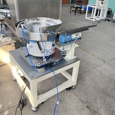 Rotary Vibratory Bowl Feeder Bagian Plastik Dua Jalur Mesin Pemanfaatan Vibrating