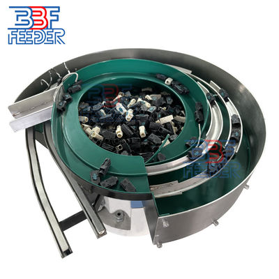 Rotary Vibratory Bowl Feeder Bagian Plastik Dua Jalur Mesin Pemanfaatan Vibrating
